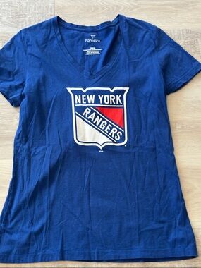 Fanatics Blue and White Womens Tee